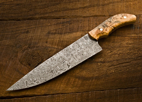 Damascus Chef's Knife Apr 24-26, 2024 (Deposit only)